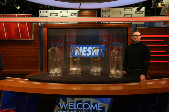 NESN RED SOX WORLD SERIES TROPHIES